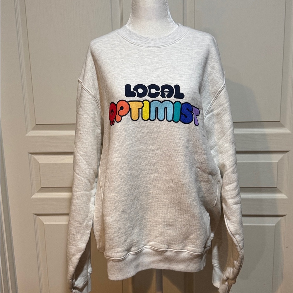 Madhappy Cream Heather Gray Crew Sweatshirt Size Medium
